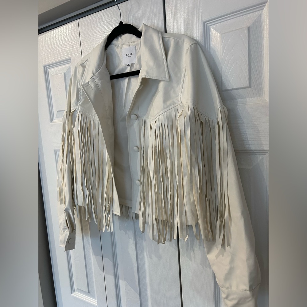 White fringe jacket